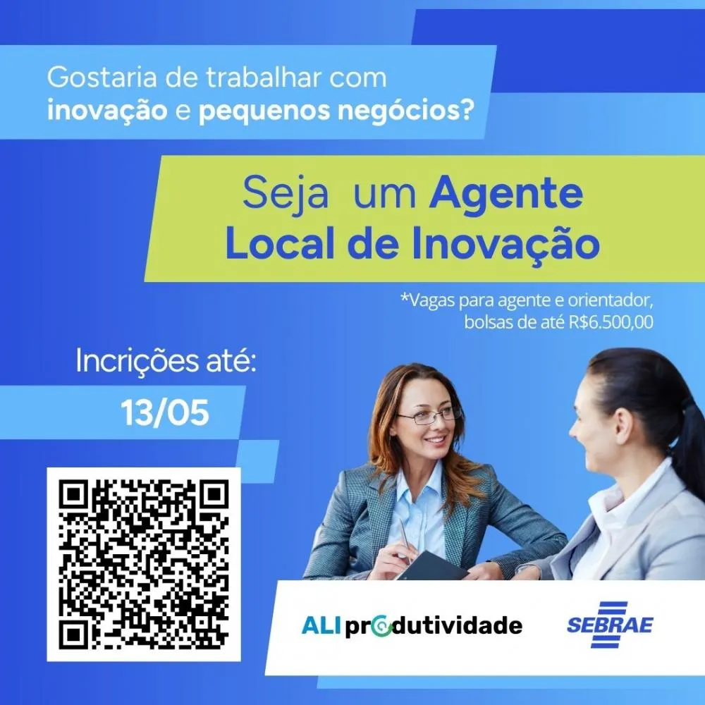 Sebrae Minas oferece bolsas de R$ 5 mil para agentes do programa ALI Produtividade, em Três Marias